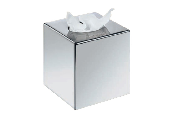 Corby Devon Cube Tissue Box Cover in Chrome Corby Of Windsor
