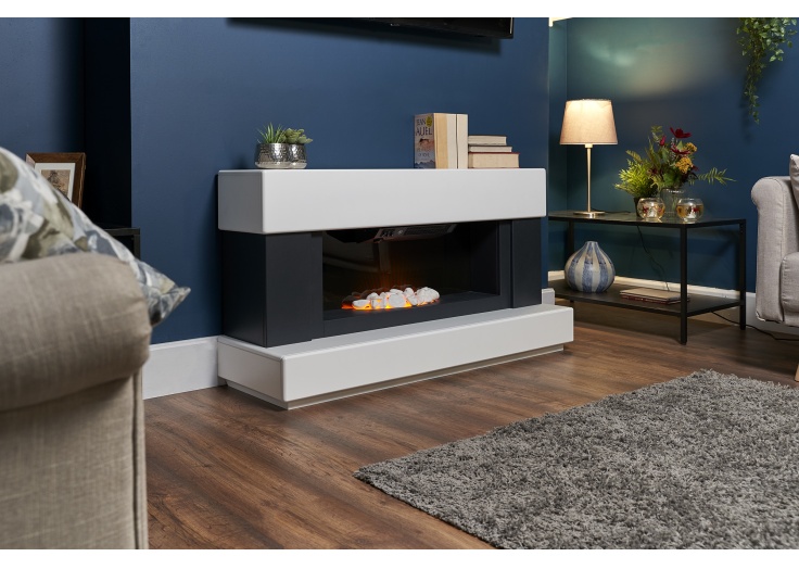 Adam Verona Fireplace Suite In Pure White 48 Inch Fireplace World