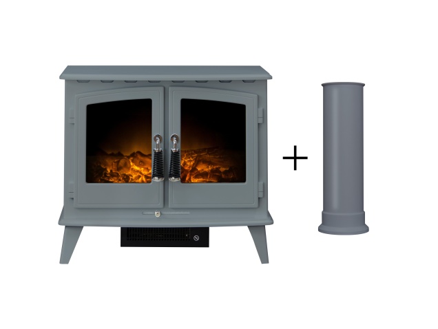 adam-woodhouse-electric-stove-in-grey-with-straight-stove-pipe