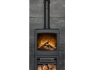 acantha-tile-hearth-set-in-slate-venetian-plaster-effect-with-lunar-xl-stove-tall-angled-pipe