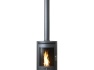 oko-s5-bio-ethanol-cylinder-stove-with-log-storage-in-charcoal-grey-tall-angled-metal-stove-pipe