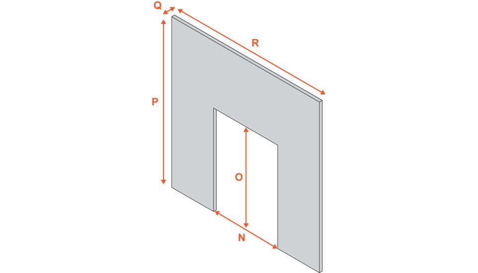 fireplace-back-panel-in-roman-stone-37-inch Diagram