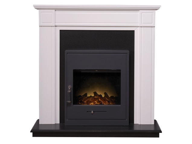 Adam Georgian Fireplace Suite in Pure White with Oslo ...