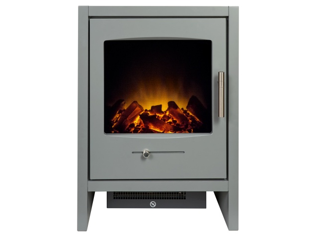 grey electric stove heater