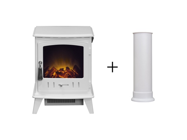 adam-aviemore-electric-stove-in-white-enamel-with-straight-stove-pipe