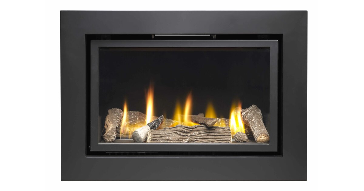 The Vola 600 Hole In Wall Gas Fire In Black By Sirocco