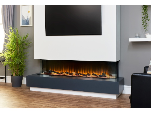 Adam Sahara Electric Inset Media Wall Fire with Remote Control, 61 Inch ...