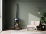 oko-s5-bio-ethanol-cylinder-stove-with-log-storage-in-charcoal-grey-extra-tall-angled-metal-stove-pipe