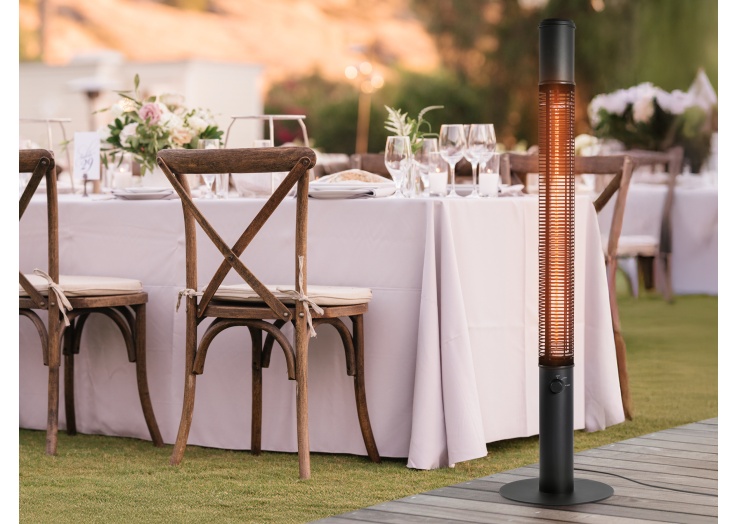 Field Flame Carmanah 1500W Electric Patio Heater in Black