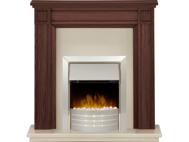 Adam Georgian Fireplace Suite In Mahogany With Dimplex Aspen