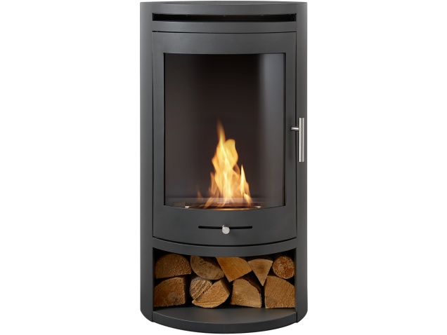 oko-s5-bio-ethanol-cylinder-stove-with-log-storage-in-charcoal-grey