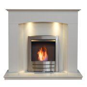 acantha-tuscon-white-marble-fireplace-with-downlights-colorado-bio-ethanol-fire-in-brushed-steel-48-inch