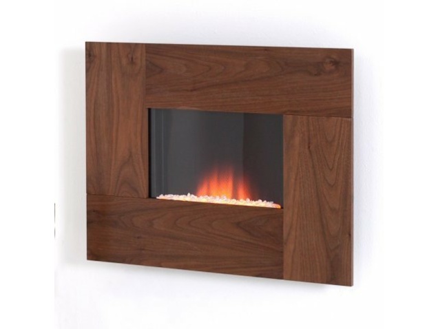 Nexus in Walnut Wall Mounted Electric Fire | Fireplace World