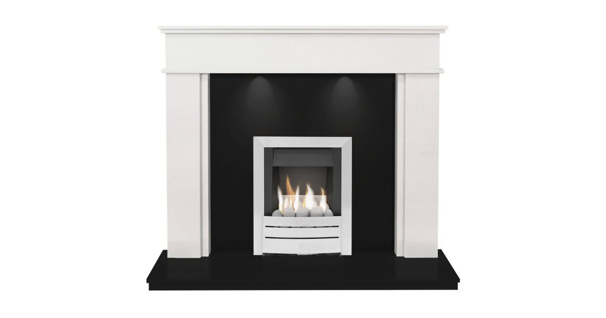 54 Inch Adam Fireplace Hearth In Sparkly White Marble Fireplaces