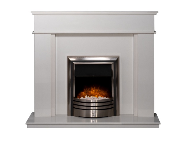 Adam Portland Fireplace In White Stone With Astralis 6 In 1