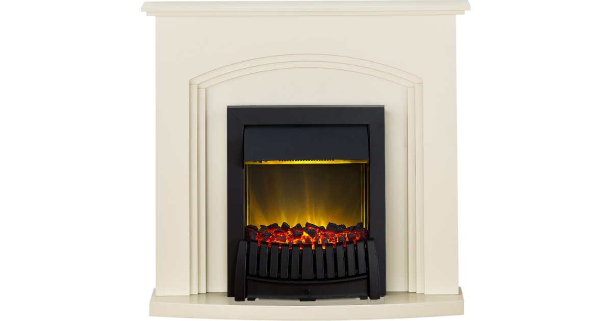 Adam Truro Fireplace Suite In Cream With Elise Electric Fire In