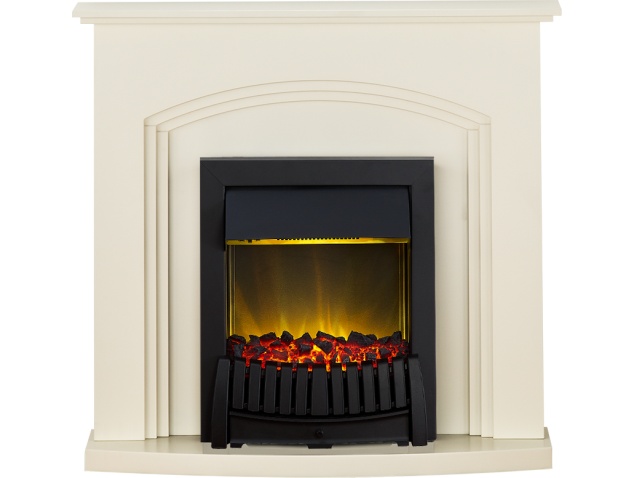 Adam Truro Fireplace Suite In Cream With Elise Electric Fire In