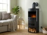 sureflame-dunston-round-electric-stove-with-log-storage-angled-stove-pipe-in-black