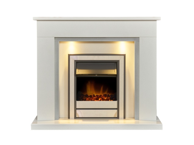 acantha-maine-white-grey-marble-fireplace-with-downlights-argo-electric-fire-in-brushed-steel-48-inch