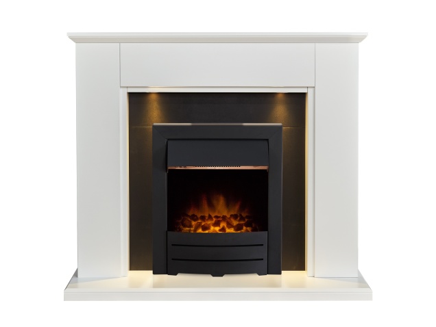 adam-eltham-fireplace-in-pure-white-black-with-downlights-colorado-black-electric-fire-45-inch