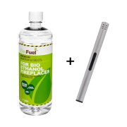 midi-bio-ethanol-starter-pack:-3-x-1-litre-bottles-+-long-stem-refillable-lighter