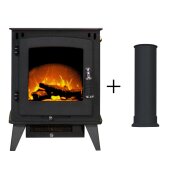 acantha-echo-electric-stove-in-charcoal-grey-with-straight-stove-pipe