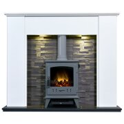 acantha-montara-white-marble-fireplace-with-downlights-aviemore-electric-stove-in-grey-enamel-54-inch